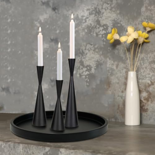 Elegant Black Candlestick Tray for Your Table