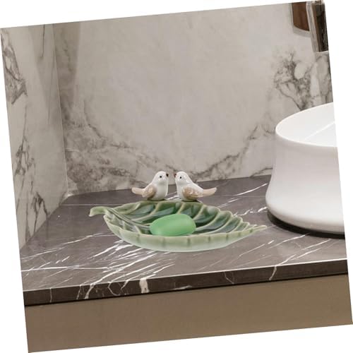 SOIMISS Ceramic Leaf Trinket Dish Bird Design