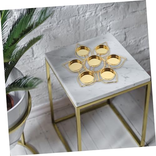 HOLIDYOYO Elegant 7-Branch Buddhist Oil Lamp Holder