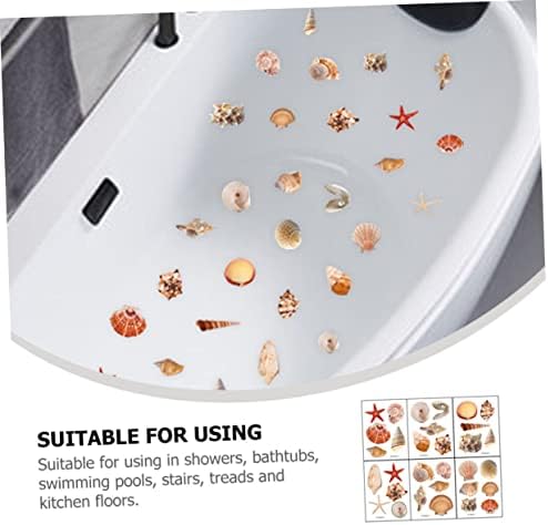 Marine Shell Pattern Anti-Slip Bathtub Stickers for Boys and Girls Rooms