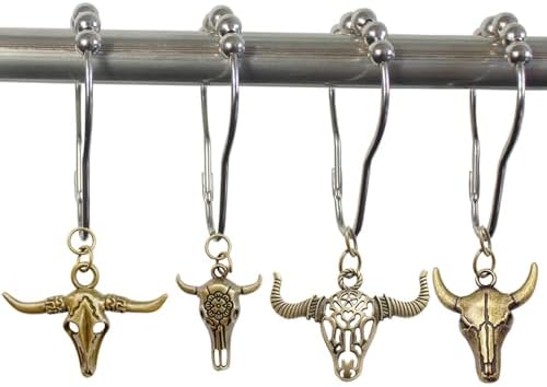 Daxingbu Highland Cow Shower Curtain Hooks Set