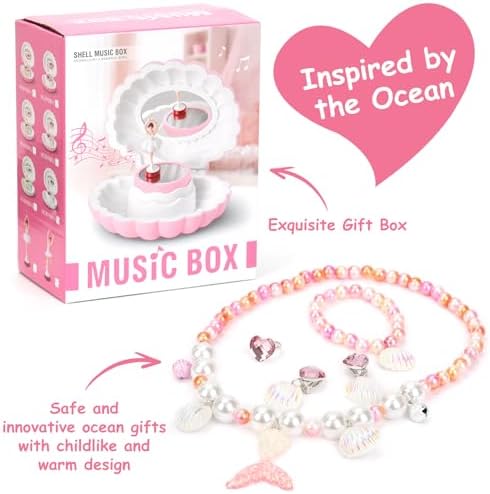Stunning Ballerina Music Box with Jewelry Set for Girls