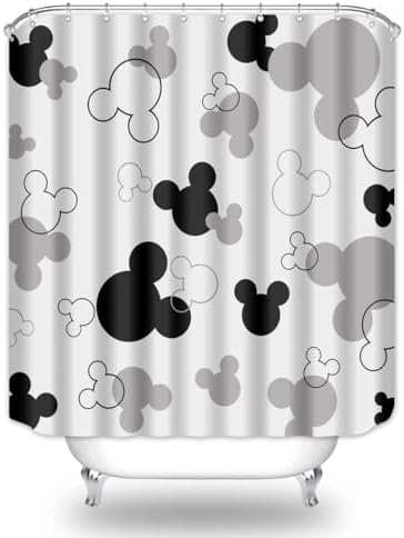 Pair of Mouse Head Shower Curtains