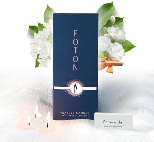 Foton Pearled Candle 18 Oz - Misty Monte Sandalwood Jasmine Jar Candle