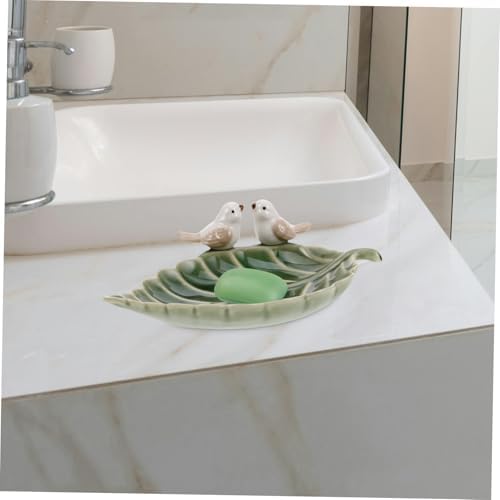 SOIMISS Ceramic Leaf Trinket Dish Bird Design