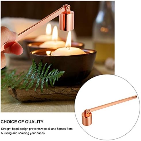 Sturdy stainless steel rose gold candle snuffer