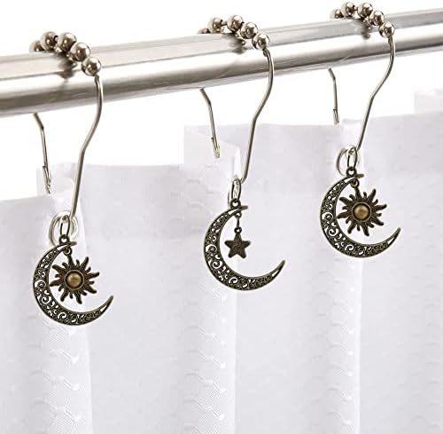 Sun Moon Star Decorative Shower Curtain Hook Set