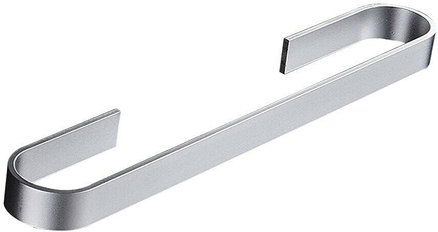 Sturdy Wall-Mounted Towel Rail BlackSilver for Bathroom Storage