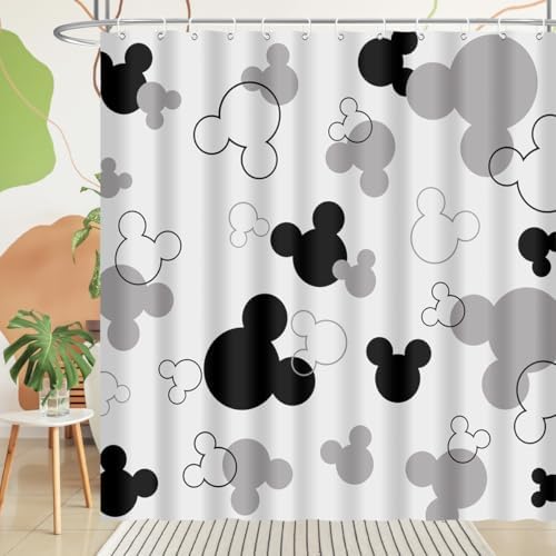 Pair of Mouse Head Shower Curtains