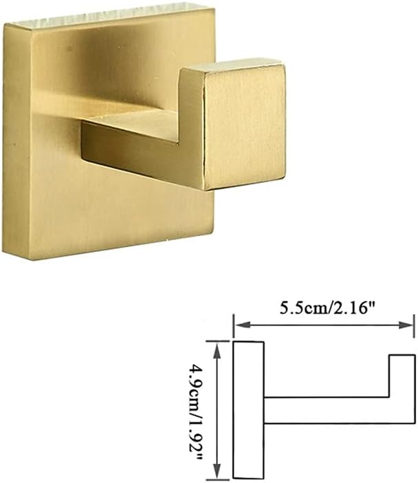 Elegant Wall-Mounted Towel Rail Brushed Gold Finish