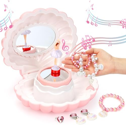 Stunning Ballerina Music Box with Jewelry Set for Girls