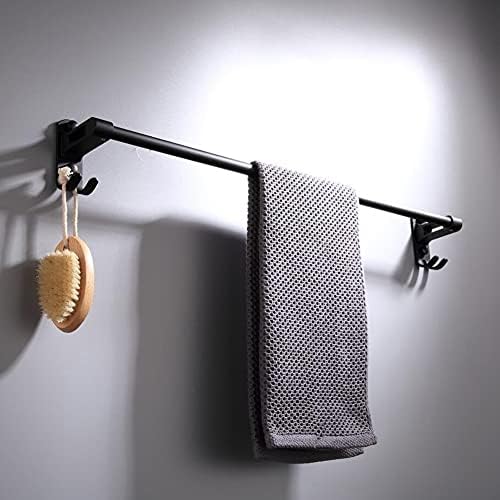 European Design Black Single Pole Towel Rail