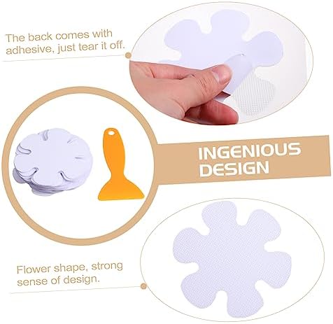 LIFKICH Non-Slip Bathroom Stickers 20pcs Peva Flower Bathtub Decals