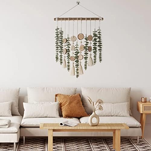 Giauma Artificial Eucalyptus Wall Decor Boho Rustic Design