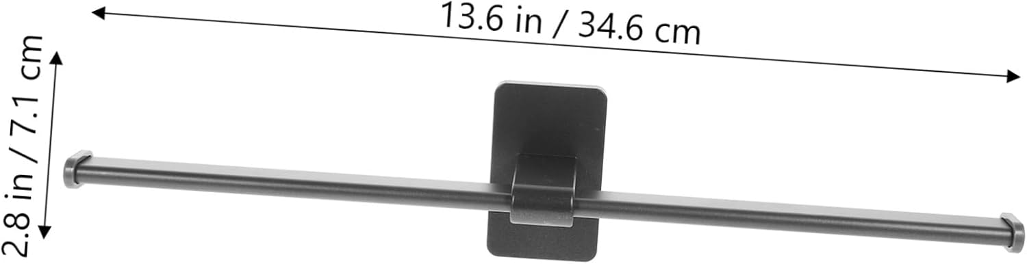 Healifty Wall-Mounted Bathroom Towel Holder No Drilling Easy to Use