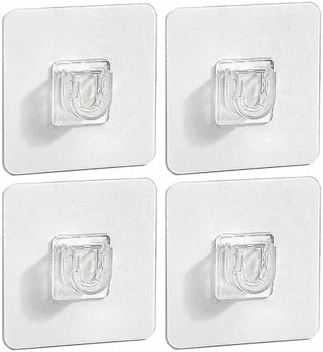 4-Piece Transparent Adhesive for shower caddy replacement