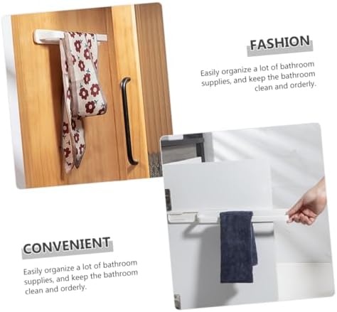 Luxshiny Adhesive Towel Holder for Bathroom Kitchen and Laundry