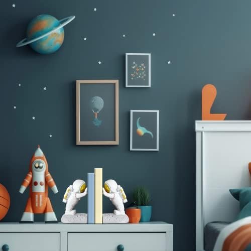 Joyvano Astronaut Bookends - Stellar Space-Themed Bookends for Kids