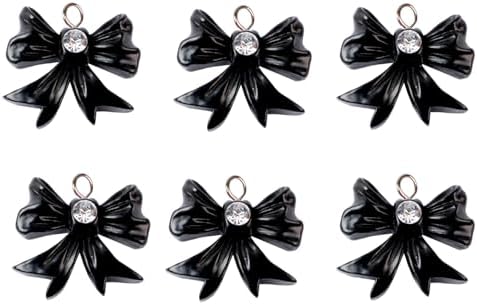 12-Piece Set of Black Bow Knot Shower Curtain Hooks for Bathrooms