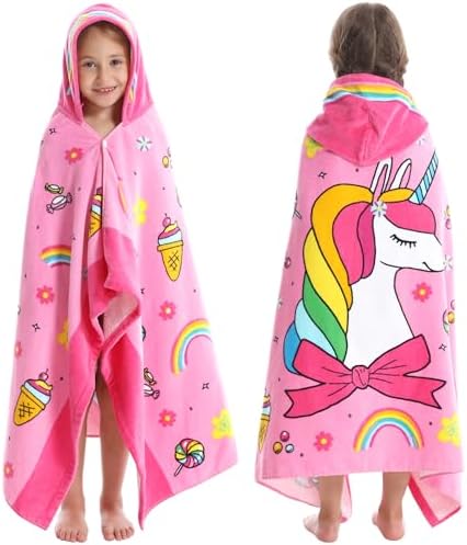 Kids Bath Towels Cotton Ultra Absorbent Poolswim Full Animal Cartoon 100