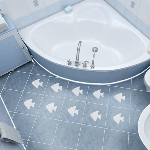 MAGICLULU Bathtub Anti Slip Stickers 12pcs Fish Shape Decals