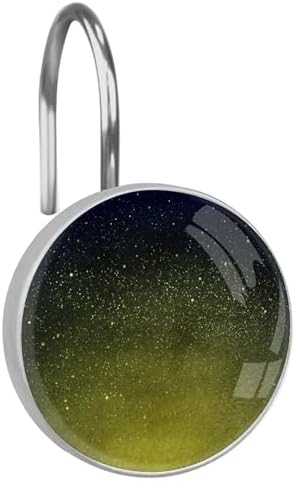 12-Piece Starry Sky Decorative shower curtain hangers