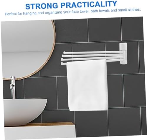 Simple design space-saving towel rack for bathroom