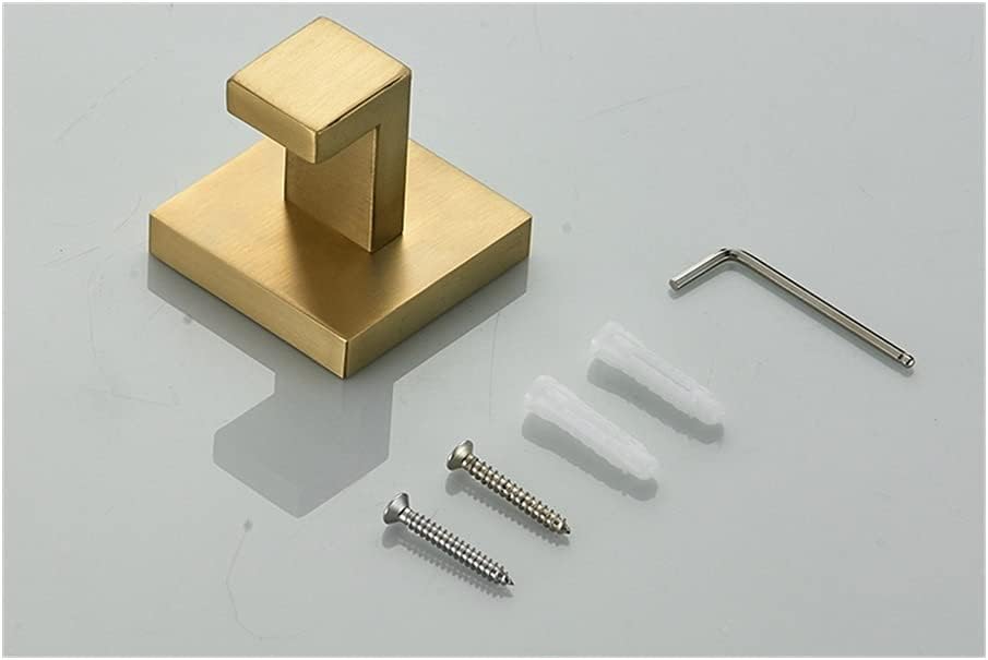 Elegant Wall-Mounted Towel Rail Brushed Gold Finish