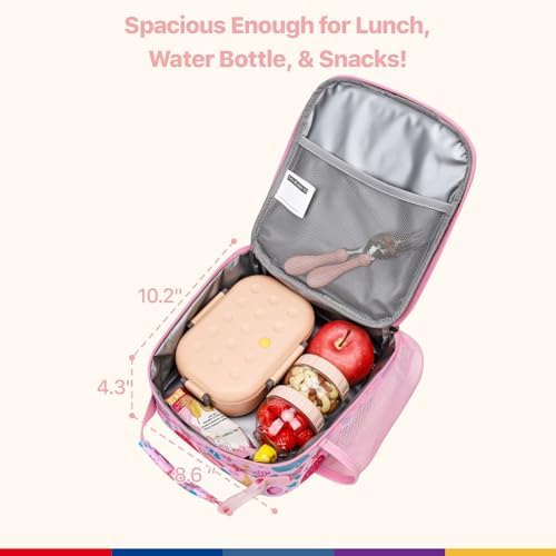 Bagseri Lunch Bag for Kids - Pink Marine Animals