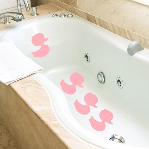 24-Piece Pink Non-Slip bathtub stickers
