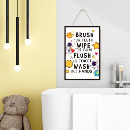 Kids Bathroom Funny Wall Art