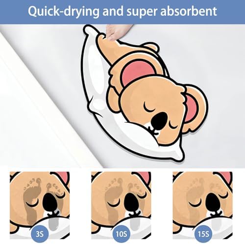 Stopsad Ceramic Non-Slip Koala Bath Mat for Kids
