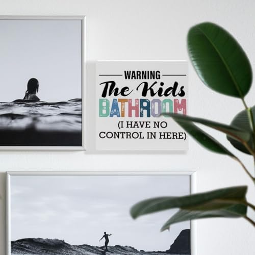 Perfect Kids Bathroom Sign Decor for Boys Girls