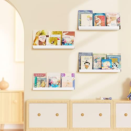Upsimples 2 Pack Floating Acrylic Shelves for Wall Storage 1