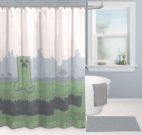 Jay Franco Minecraft Creeper Shower Curtain - 70x72 Inch