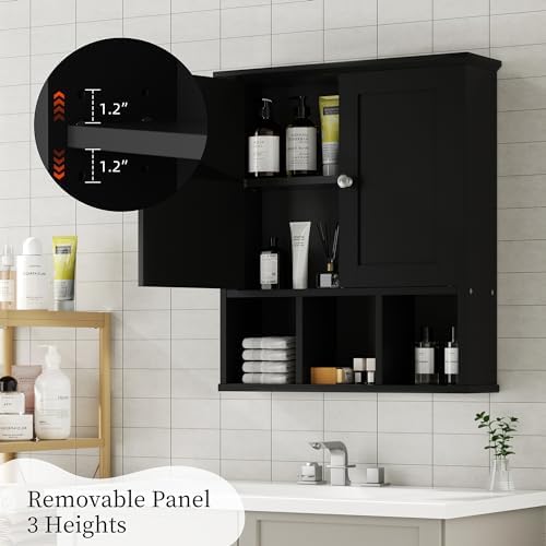 Styled Bathroom Wall Cabinet with Adjustable Shelves