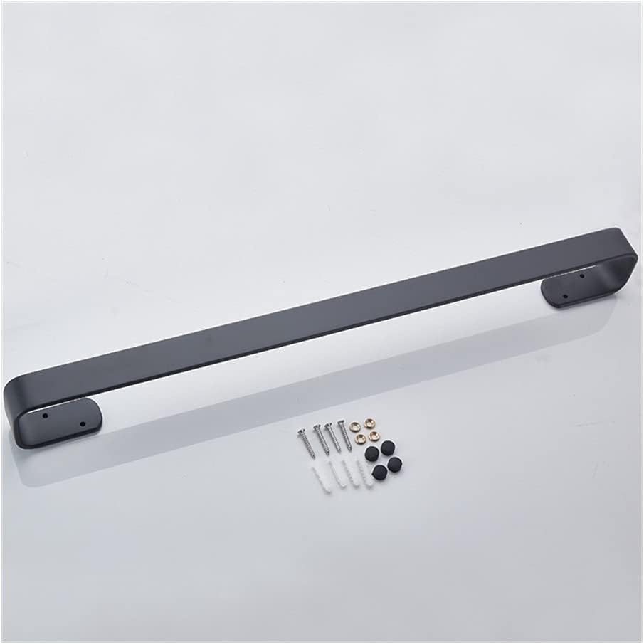 20cm Black Wall-Mounted Towel Rail for Bathroom Space-Saving Creative
