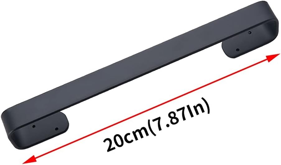 20cm Black Wall-Mounted Towel Rail for Bathroom Space-Saving Creative