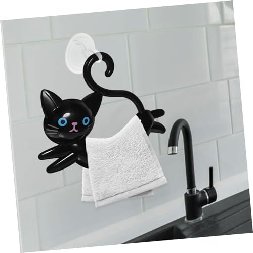 Adorable Cat Suction Cup Towel Rack