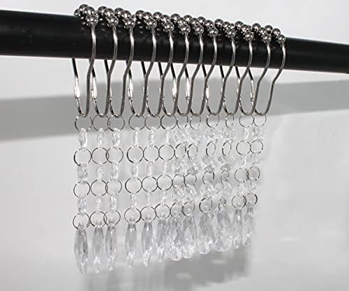 Elegant 304 Stainless Steel Acrylic Shower Curtain Hangers