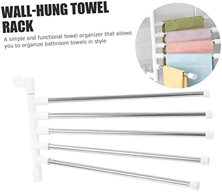 1Set Stainless Steel Wall Mounted Towel Rack