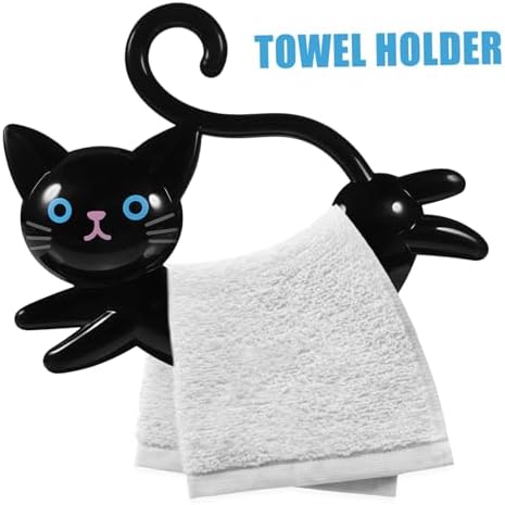 Adorable Cat Suction Cup Towel Rack