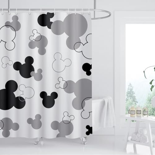 Pair of Mouse Head Shower Curtains