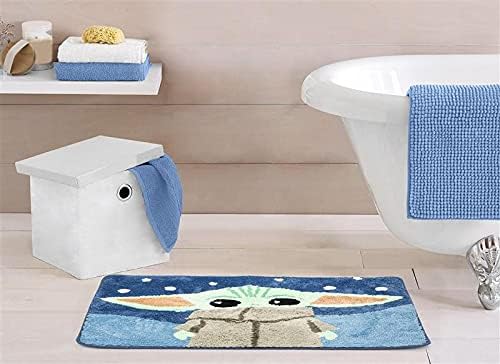 Jay Franco Star Wars Mandalorian Blue Space Bath Rug