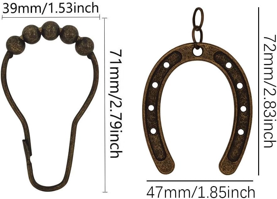 12-Piece Horseshoe Shower Hooks