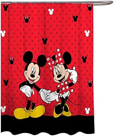 Disney Jay Franco Mickey Minnie Mouse Bath Curtain Bathroom dcor