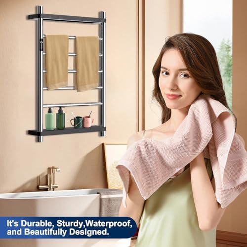 Premium Heated Towel Rack with LED Touch Control