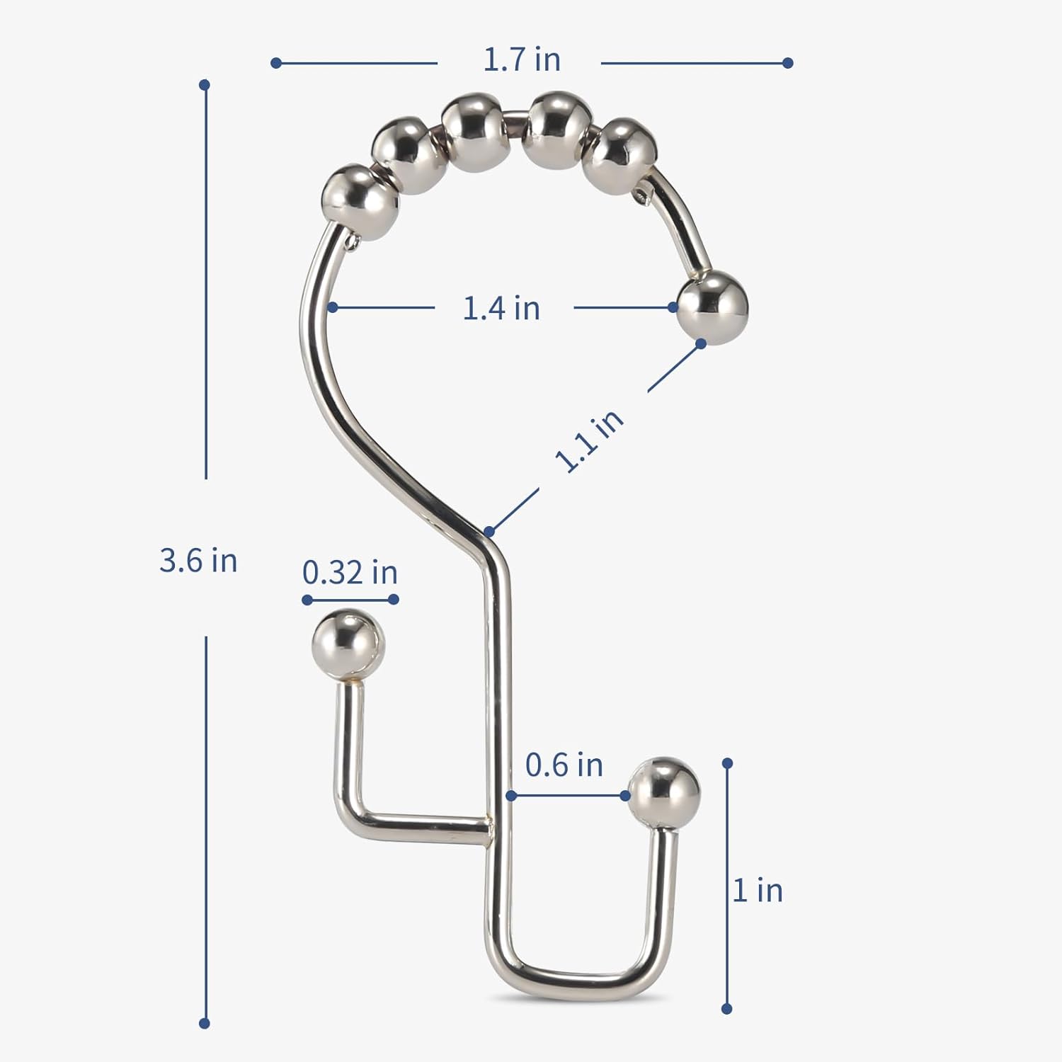 Rust-Proof Round Hook Set