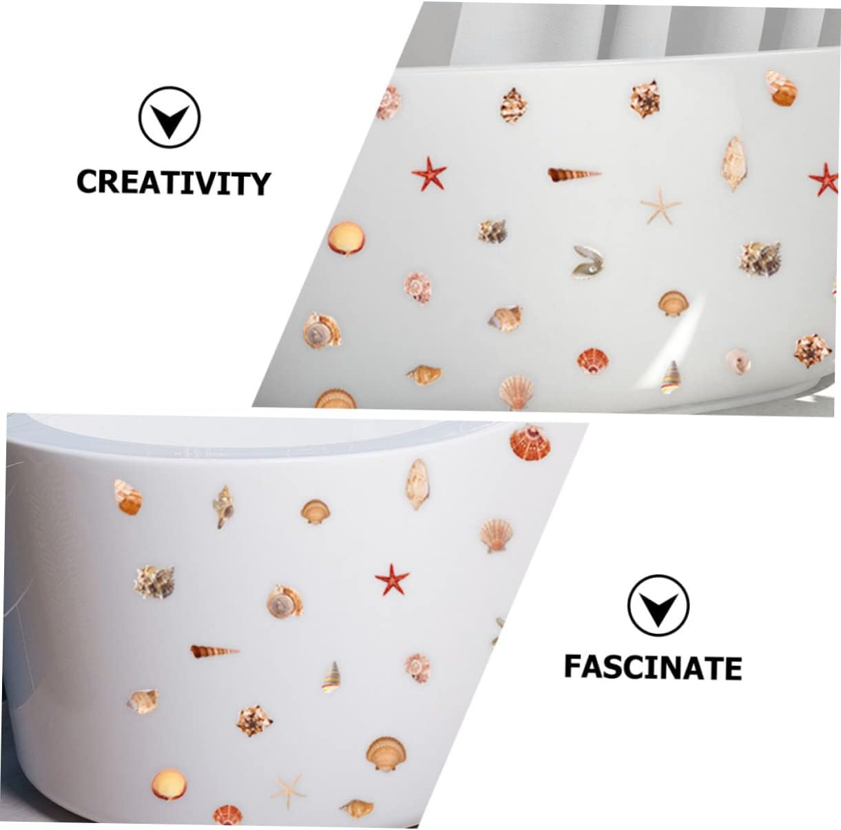 Zerodeko Detachable Shell Pattern for Bathroom Safety