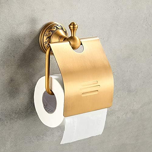 Antique Brass Towel Bar Cup Holders Roll Paper Holder Soap Dish Hairdryer Rack